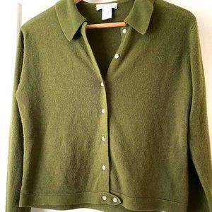 Women's olive-colored sweater